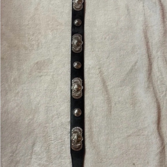 Accessories - Black Belt with Silver Accents